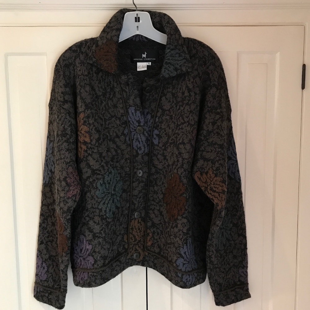 PERUVIAN CONNECTION ALPACA SWEATER/JACKET NWOT
